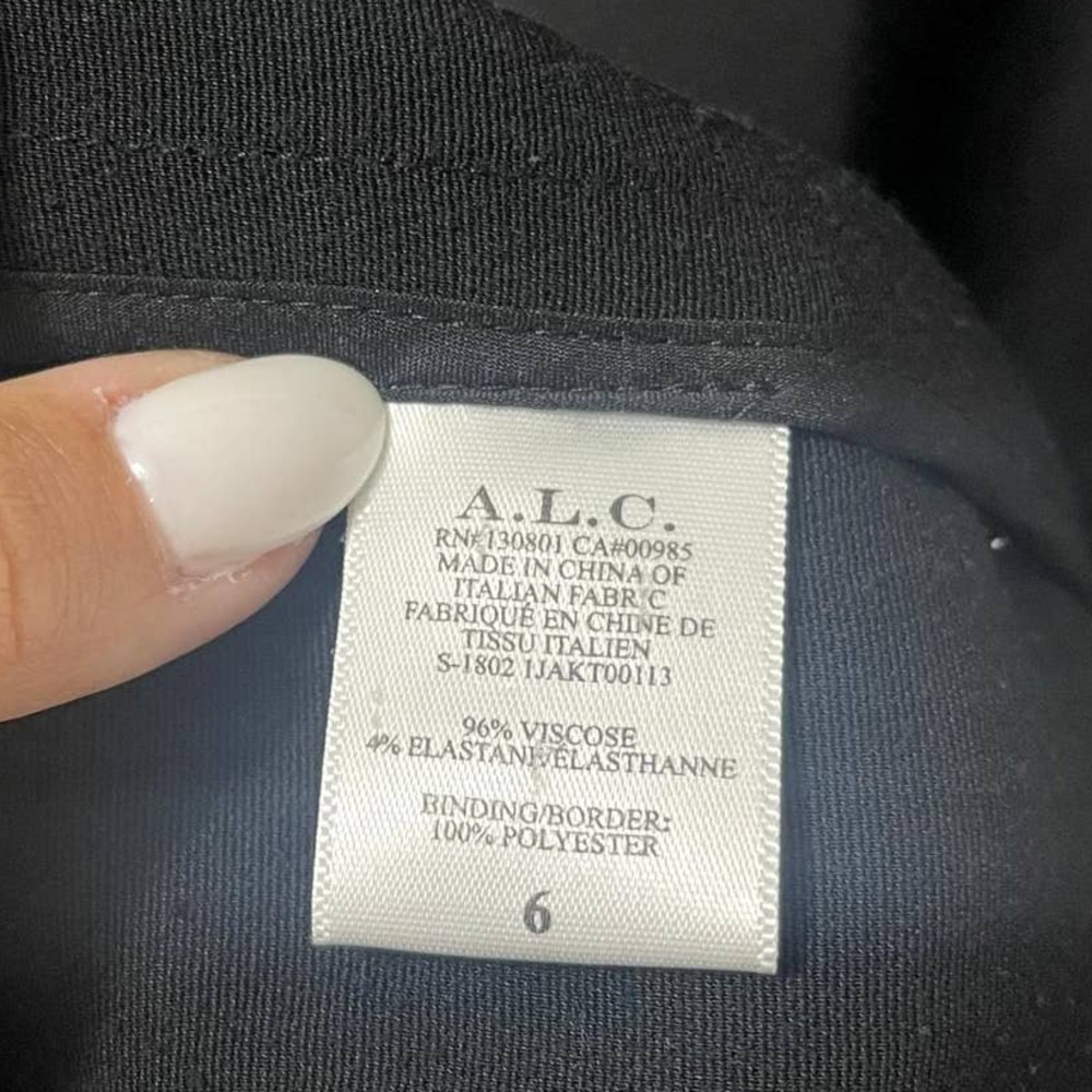 A.L.C. Black Open Front Blazer Size 6 EUC - Picture 4 of 5